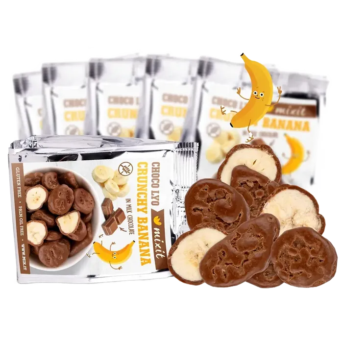 Mixit Křupavé banánky v čokoládě do kapsy 70 g